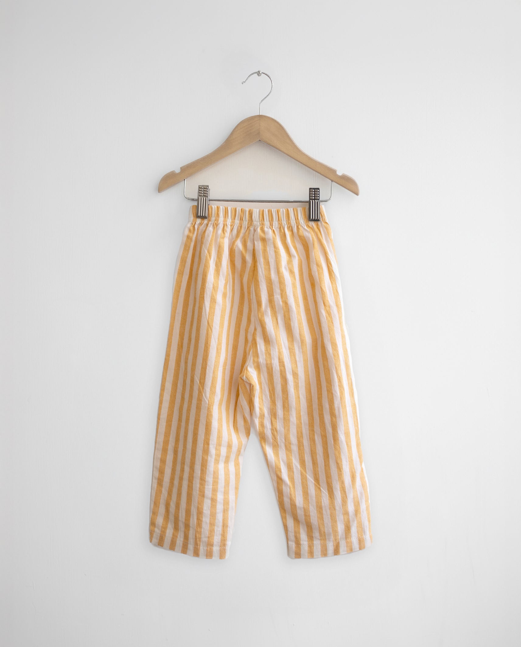 Striped Linen Pants - Yellow