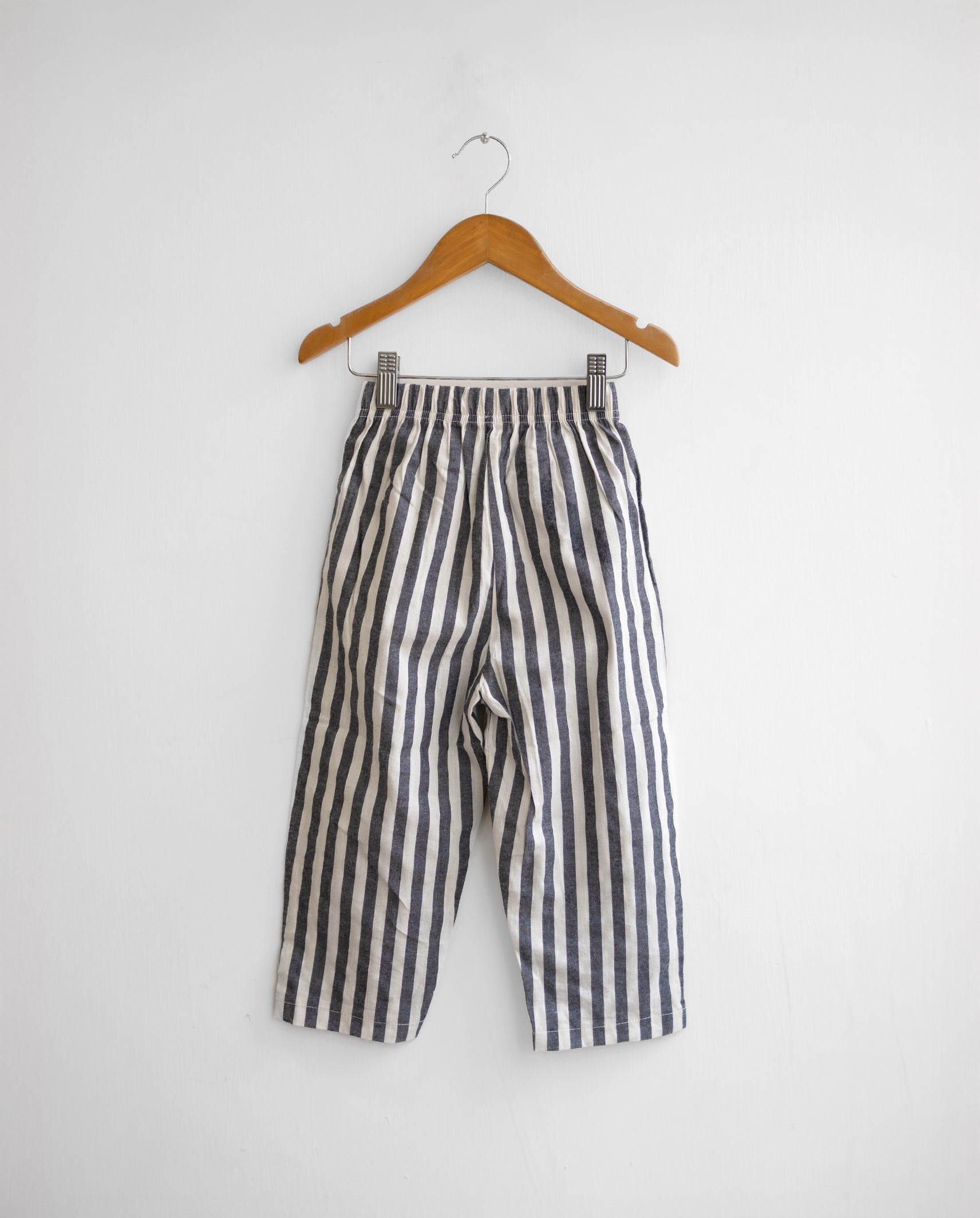 Striped Linen Pants - Black