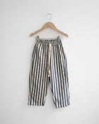 Striped Linen Pants - Black