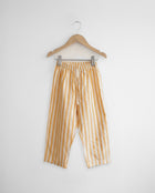 Striped Linen Pants - Yellow