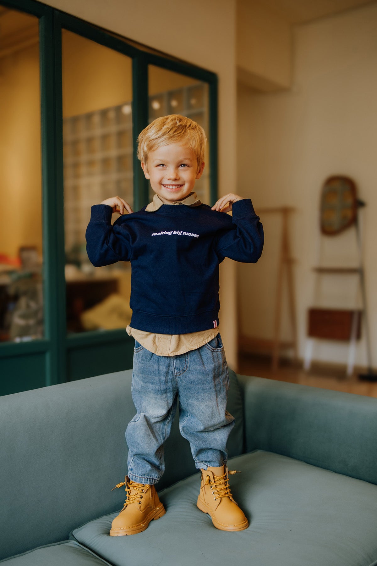 Big Kid Sweater - Grey